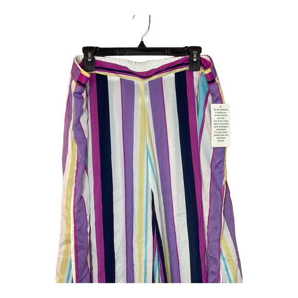 Swimsuits For All New Striped Wide Leg Side Slits Beach Pants Size 22/24 - Picture 1 of 5